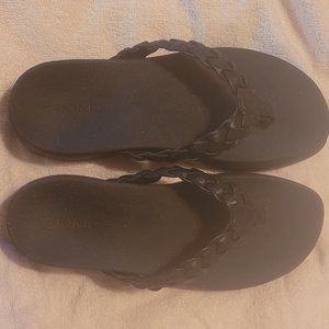 Vionic Braided Platform Thong Sandals Kenji